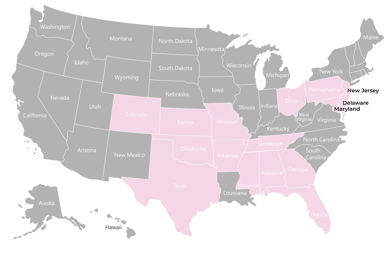 Glo tanning locations in the US.